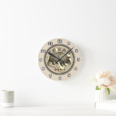 Texas-Gürteltier-Uhr Runde Wanduhr (Zuhause)