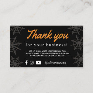 Texas Halloween Spider Web Danke Yall Card Begleitkarte