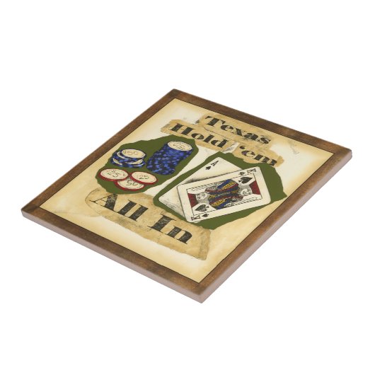 Texas halten 'Em Hand mit König und As Fliese (Seite)