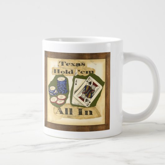Texas halten 'Em Hand mit König und As Jumbo-Tasse (Rechts)