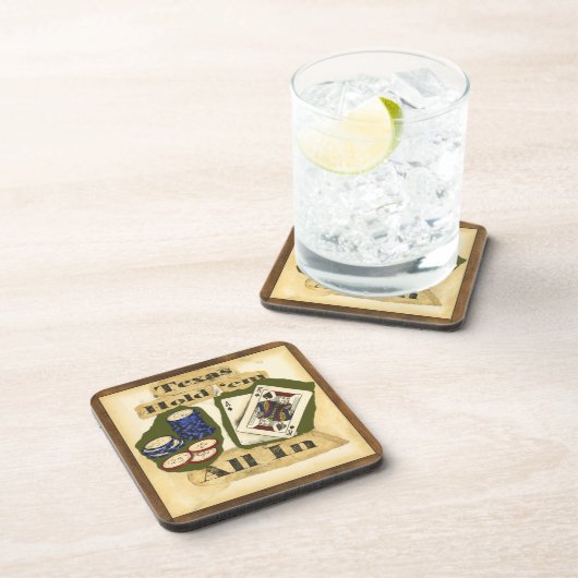 Texas halten 'Em Hand mit König und As Untersetzer (Rechte Seite)