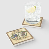 Texas halten sie Hand mit König und As Steinuntersetzer (Seitenansicht)