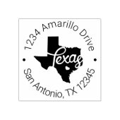 Texas Heart Cutout-Adresse Gummistempel (Prägung)