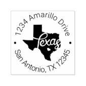 Texas Heart Cutout-Adresse Permastempel (Design)
