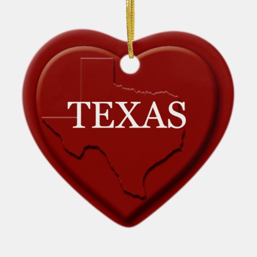 Texas Heart Karte Weihnachtsschmuck (Vorne)