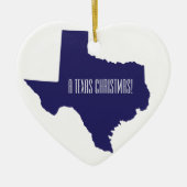 Texas Heart Personalized Christmas Keramik Ornament (Vorne)