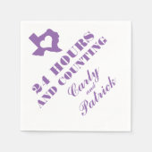 Texas Heart Probe Dinner 24 Stunden & Zählen Serviette (Vorderseite)