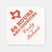 Texas Heart Probe Dinner | 24 Stunden & Zählung Serviette (Vorderseite)