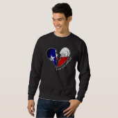 Texas Heartbreaker Texas Flag Broken Heart Texan H Sweatshirt (Vorne ganz)