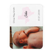 Texas Hearts Custom Foto Geburtsankündigung Magnet (Vertikal)