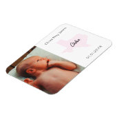 Texas Hearts Custom Foto Geburtsankündigung Magnet (Linke Seite)