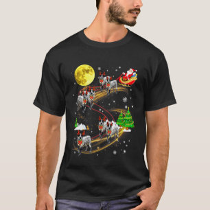 Texas Heeler Rentier Weihnachtshunde reiten Santa T-Shirt