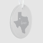 Texas Heimat Personalisiert Ornament (Vorderseite)