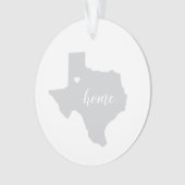 Texas Heimat Personalisiert Ornament (Vorderseite)