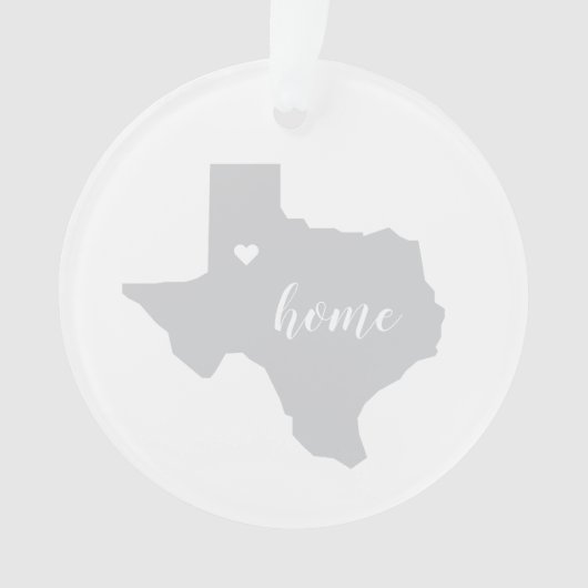 Texas Heimat Personalisiert Ornament (Vorderseite)