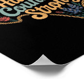 Texas Hill Country 2025 Texas Strong Retro Motivat Poster (Ecke)