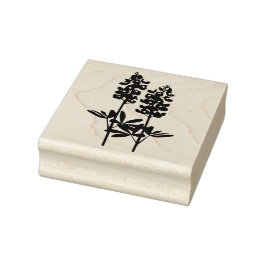 Texas Hill Country Bluebonnets Rubber Art Briefmar Gummistempel