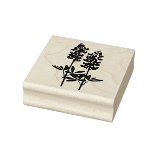 Texas Hill Country Bluebonnets Rubber Art Briefmar Gummistempel