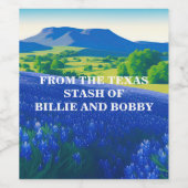 Texas Hill Country erinnert Weinetikett (Einzelnes Label)