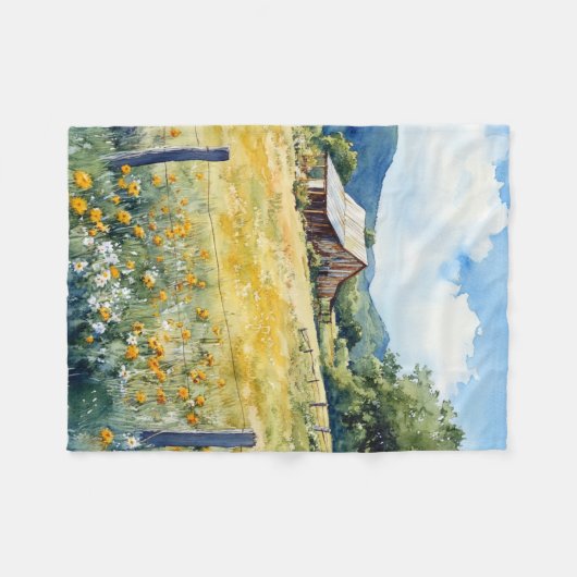 Texas Hill Country Fleecedecke (Vorderseite (Horizontal))