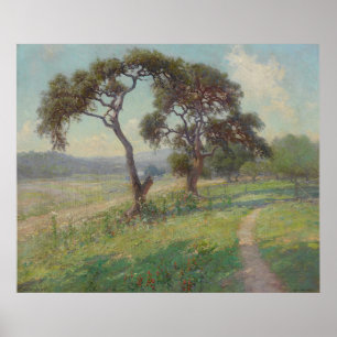 Texas Hill Country Landschaft, Onderdonk Poster