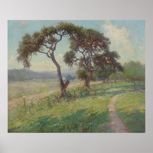 Texas Hill Country Landschaft, Onderdonk Poster (Vorne)