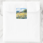 Texas Hill Country Quadratischer Aufkleber (Tasche)