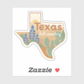 Texas Hill Country Sticker (Blatt)