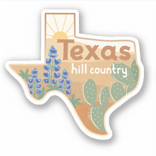 Texas Hill Country Sticker (Vorderseite)
