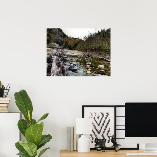 Texas Hill Land Felsen und Bach Poster (Heimbüro)