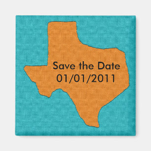 Texas-Hochzeit.  Save the Date Magnet