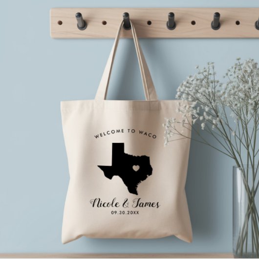 Texas-Hochzeits-Willkommens-Tasche für Tragetasche
