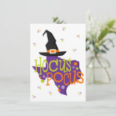 Texas Hocus Pocus Halloween Einladung (Stehend Vorderseite)