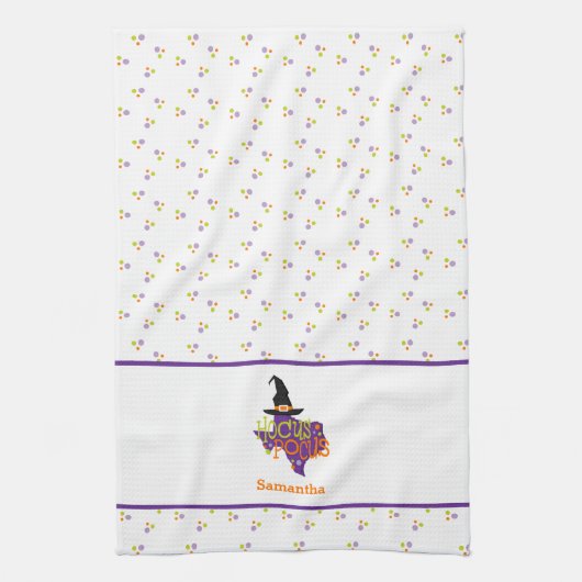 Texas Hocus Pocus Halloween Geschirrtuch (Vertikal)