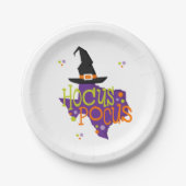 Texas Hocus Pocus Halloween Pappteller (Vorderseite)