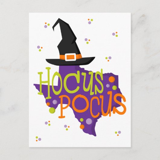 Texas Hocus Pocus Halloween Postkarte (Vorderseite)