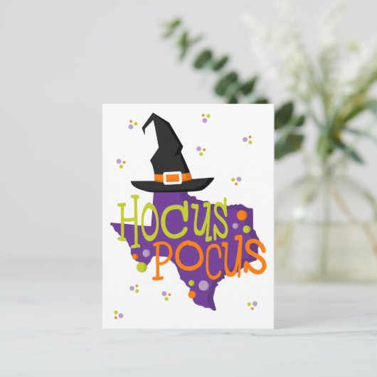 Texas Hocus Pocus Halloween Postkarte (Stehend Vorderseite)
