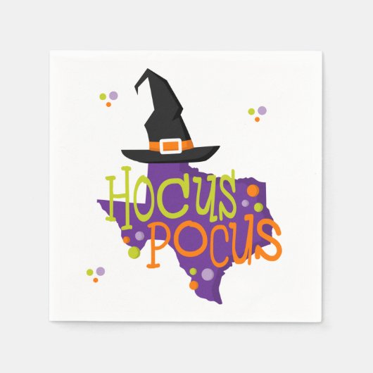 Texas Hocus Pocus Halloween Serviette (Vorderseite)