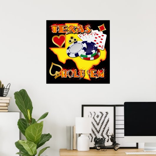 TEXAS HOLD 'EM POSTER (Heimbüro)