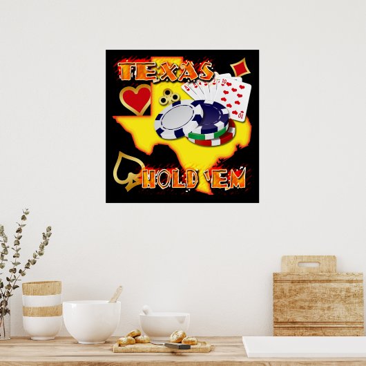 TEXAS HOLD 'EM POSTER (Küche)