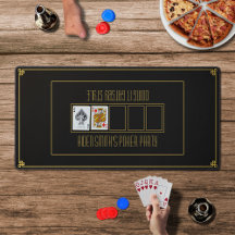 Texas Hold'em Black Gold Poker Table für klassisch