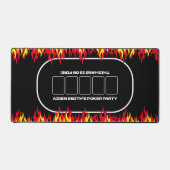 Texas Hold'em Black Red Fire Poker Table Schreibtischunterlage (Vorderseite)