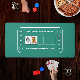 Texas Hold'em House Party Green White Poker Table Schreibtischunterlage
