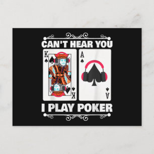 Texas Holdem Poker Cant Hear You I Play Poker Feiertagspostkarte