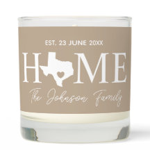 Texas Home State Map Silhouette Custom 