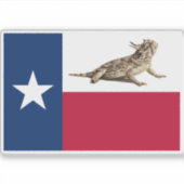 Texas Horned Toad Flag Aufkleber (Vorderseite)