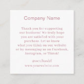 Texas Howdy Heart Necklace Juwelier Display Card Begleitkarte (Rückseite)