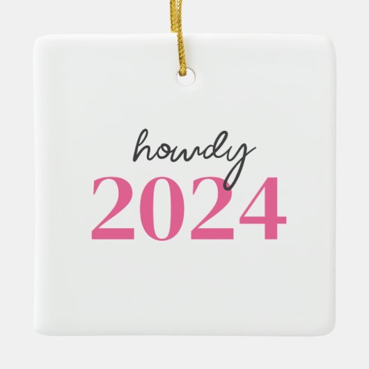 Texas Howdy Keramikornament (Vorderseite)