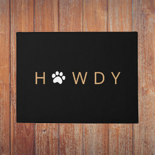 Texas Howdy Pet Paw Begrüßungstür Mat Fußmatte