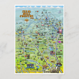 Texas-Hügel-Land-Einladung Einladung